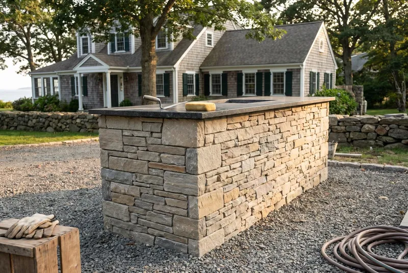Outdoor kitchens and fire pits