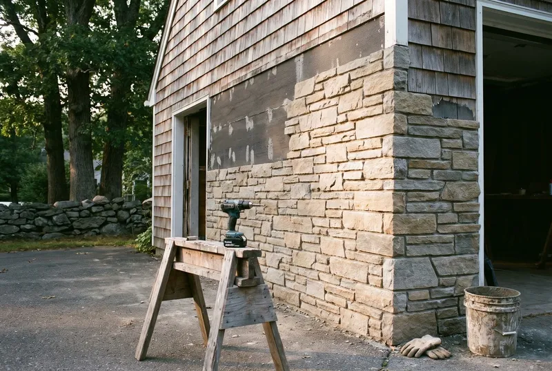 Stone veneer panels and faux stone